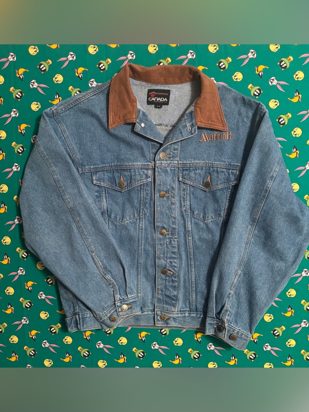 Marriott x Canada Denim Jacket with Brown Corduroy Collar